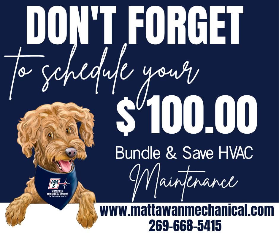 Don't forget to schedule your $100.00 bundle and save HVAC maintenance.